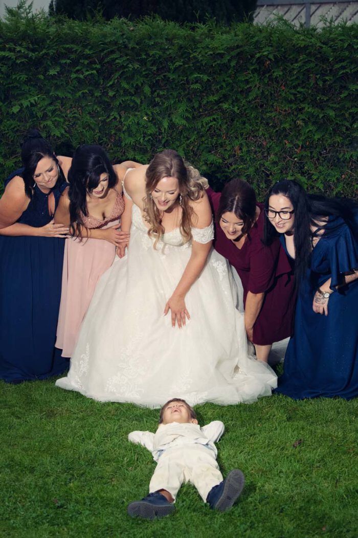 Authentischer Moment einer Hochzeit