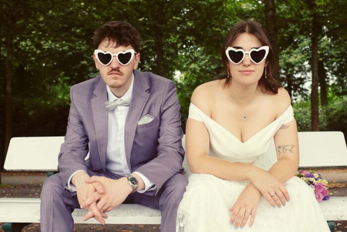 Authentischer Moment einer Hochzeit