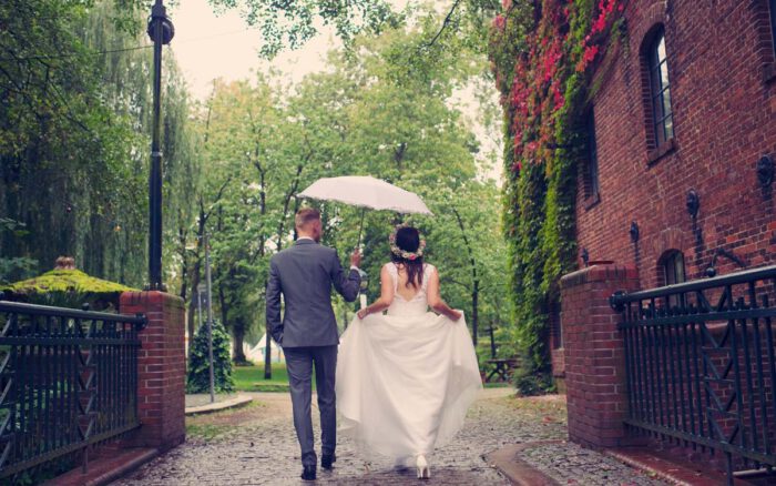 Authentischer Moment einer Hochzeit