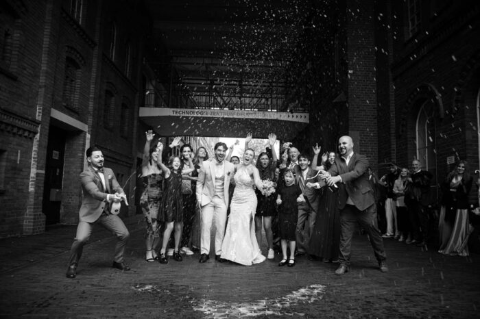 Authentischer Moment einer Hochzeit