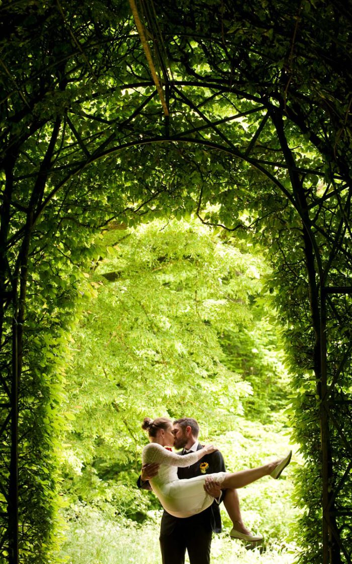Brautpaar an seinem Hochzeitstag